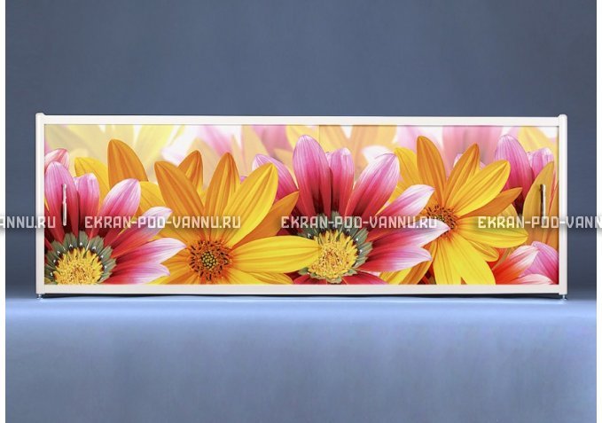 Раздвижной ФОТО экран - Flowers – купить по цене 8500 руб. в интернет-магазине в городе Кемерово картинка 1