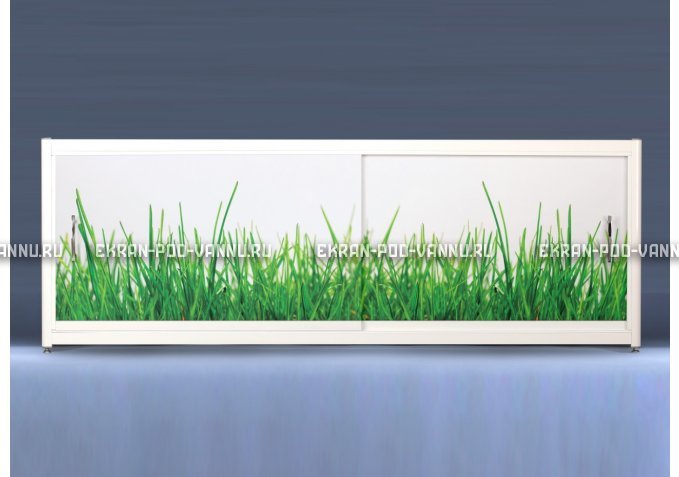 Экран на роликах EUROPLEX Трава – купить по цене 12400 руб. в интернет-магазине в городе Кемерово картинка 1