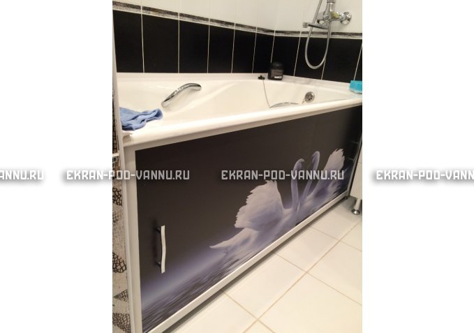 Раздвижной ФОТО экран - Лебеди – купить по цене 8500 руб. в интернет-магазине в городе Кемерово картинка 2