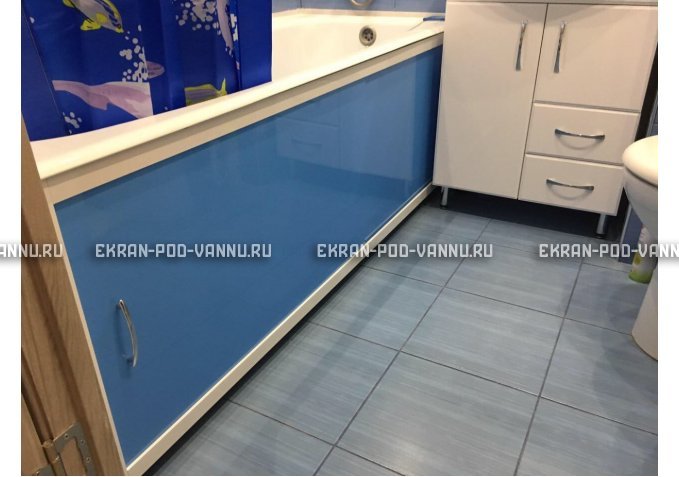 Раздвижной экран EUROPLEX Комфорт голубой – купить по цене 6750 руб. в интернет-магазине в городе Кемерово картинка 3