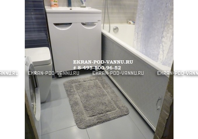 Раздвижной экран EUROPLEX Комфорт Серебро колотый лед – купить по цене 6550 руб. в интернет-магазине в городе Кемерово картинка 2
