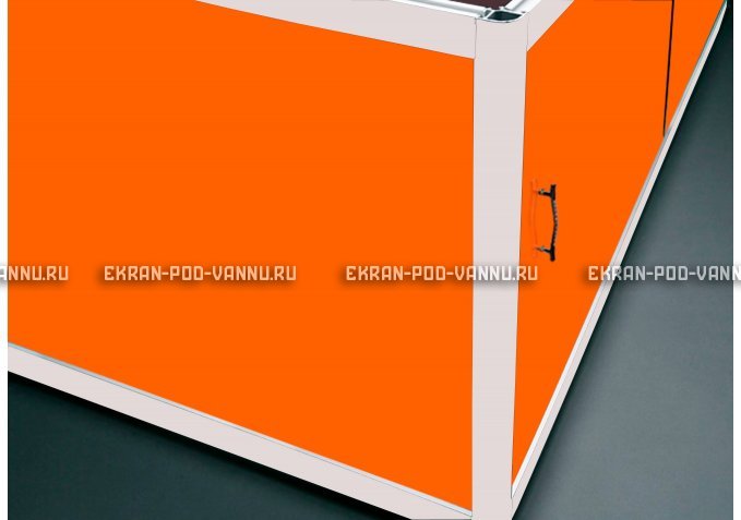Угловой экран EUROPLEX Комфорт оранжевый – купить по цене 8180 руб. в интернет-магазине в городе Кемерово картинка 1
