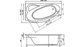 Акриловая ванна 1MarKa Gracia 150x94 – купить по цене 19400 руб. в интернет-магазине в городе Кемерово картинка 8